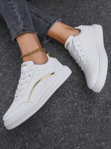 Men's Fashion Casual Shoes, Outdoor Sports Shoes For Teenagers, Lightweight & Comfortable Soft-Sole Campus Sneakers, Skateboard Shoes With Random Print, Casual/Preppy/Business Commuting Glitter Shoes, Campus Leisure Shoes, Sports Running Shoes Suitable For Weddings, Parties, Office, Home, Gym, Outdoor, All Seasons