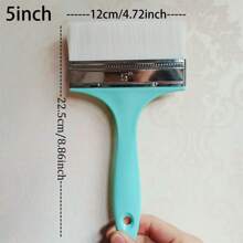 Set de 5 role de vopsea reutilizabile - 1 rolă de vopsea, 3 capete de rolă, 1 pensulă plată - Ușor de umplut și utilizat - Instrumente de vopsit și reparare a pereților - Structură din plastic - Pensule multifuncționale pentru arte, meșteșuguri și decorațiuni interioare - Imprimarea pe suprafața capului de pensulă este normală, Consumabile pentru decorațiuni interioare