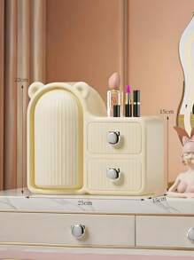 Beautiful Makeup And Jewelry Storage Box With Drawers, Plastic Material, Waterproof And Mildew-Proof, Suitable For Christmas, Valentine's Day, Chinese New Year, And Gifts,For Holiday Beach, Bathroom Collection, Bedroom Collection, Large Capacity