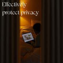 FLORACASA Bedroom Curtains, Grey, Set Of 2, H 260 X W 140 Cm, Thermal Curtains, Cold Protection, Winter Blackout Curtains, Eyelets, Thermal Curtains, Thermal Insulating - 駝色 - 查看 5