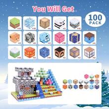 100pcs Creative Magnetic Building Blocks Toy Set, Magnetic Cubes Construction Toys, Christmas & Halloween Gift, Ideal Gift For Children - Multicolor - View 8