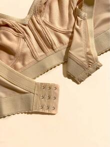 3 st Blommönster Casual & Bekväm Enkel Casual -Fritid -Normalt Stickad Sport-BH För Plus Size Dam - Multifärgad - Visa 9