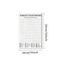 1PC Bathroom Word Search Sign Funny Farmhouse Bathroom Wall Art Decor Forgot Your Phone Puzzles Word Search Hanging Art Print Poster Fun Wall Decorations - Nhiều màu - Xem 10