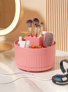 1 pezzo Supporto rotante da scrivania per pennelli cosmetici, per conservare ombretti, rossetti e pennelli, facile accesso a piccoli strumenti, matite per sopracciglia, rasoi, articoli di cartoleria per ufficio, ecc. È un supporto rotante multifunzionale per uso domestico e organizzazione di cosmetici, ottimo come accessorio o regalo divertente. Per vacanze al mare, collezione bagno, collezione camera da letto, grande capacità