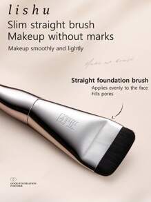 lishu Foundation Brush,No Streaks And No Waste Foundation, Flat Top Foundation Brush With Flat Angled Design, Perfect Finish, Beginner-Friendly