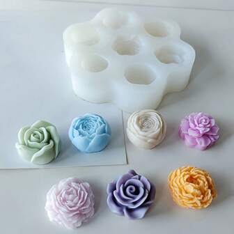 3D Rose & Peony Silicone Molds, Suitable For DIY Candles, Soaps, Resin Crafts - Handmade Crystal Epoxy Casting Tool