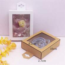 10pcs White Kraft Paper Jewelry Necklace Packaging Box Paper Window Box Creative Small Pendant Gift Packaging Box - Paper Window Box Creative Small Pendant Gift Box - View 2