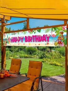 Hawaiian Birthday Party Supplies Aloha Luau Party Banner ,78*13in Tropical Flamingo Party Decorations Large Yard Sign Background For Luau Party Birthday Party Indoor Outdoor Decorations