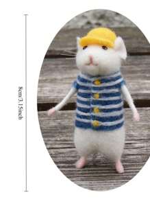 Small Fur Beans Felt Poke Wrong Diy Handmade Material Package Making Doll Ornament Pendant Small Animal Mouse