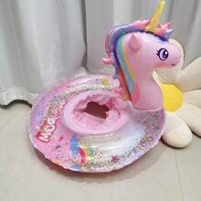 婴儿充气游泳圈、婴儿游泳圈、婴儿浮圈、婴儿游泳座椅、成长游泳辅助器、儿童浮圈游泳圈、儿童游泳圈 - 粉色 - 查看 5