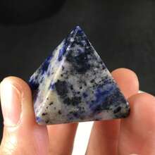 1pc Natural Crystal Pyramid Ornament, 3cm 7-Color Gemstone Pyramid