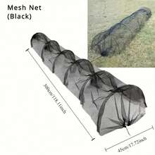 1pc Adjustable Black Garden Net, Expandable Polyester Mesh For Pest Control, Protects Vegetable Garden From Insects, Rodents And Snakes - Black - View 5