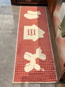 1 Pc Luxury Imitation Cashmere Rug, Elegant And Comfortable Bedside Decoration, Soft And Fluffy Rug, Perfect For Modern Bedroom Decoration, Home Decoration Rug, Easy To Clean, Holiday Decoration