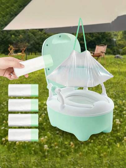 20/100pcs Children Toilet Trash Bags, Disposable Potty Seat Covers, Drawstring Garbage Bags For Potty Training