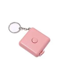 1 pièce Règle carrée automatique de style nordique, de couleur bonbon, mini mètre à ruban petit pour mesurer les vêtements. Mètre à ruban petit de 1,5 mètres avec corde de suspension, mesure automatique de la rétractation, trois circonférences, mètre à mesurer souple, mesures métriques et impériales, multifonctionnel pour la mesure de la longueur, usage de bureau