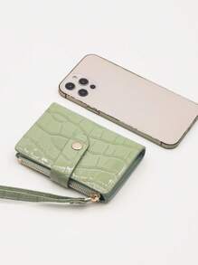 MINGYOU Mini carteira feminina multifuncional com estampa de crocodilo, porta-cartões para mulheres, carteira mini carteira, bolsa, carteira pequena, carteira fofa, carteira masculina, Carteira