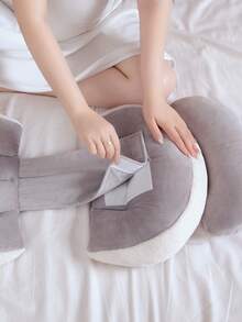 U-Shaped Adjustable Pregnancy Pillow, Multifunctional Pregnancy Support Cushion Suitable For Back, Leg, Belly, Whole Body Comfort, Soft Polyester Fiber, Suitable For Side Sleeping - Multicolor - View 4