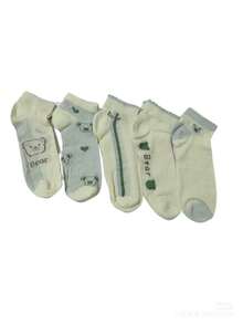 5 Pairs Thin Mesh Breathable Boat Socks, No Show Socks, Random Shipped - Multicolor - View 5