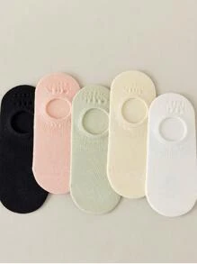 5 par damskich skarpetek inspirowanych dopaminą, urocze skarpetki z motywem łódki z kreskówek, skarpetki niewidoczne, letnie