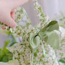 1 pièce Robe de soirée romantique pour animal de compagnie, robe d'été pour chien, jupe pour chat avec imprimé floral vert. Vêtements pour petits chiens, tenue pour animal de compagnie, jupe pour chihuahua, chat princesse, vêtements mignons pour chiot, produit pour animaux de compagnie, robe pour chiot, costume pour bichon et yorkshire, gilet rafraîchissant pour petit et moyen chien et chat - Vert - Voir 2