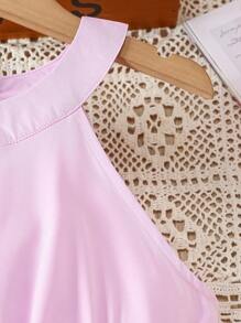 Vestido Mesh Estampa de Margarida para Meninas Pré-Adolescentes, Primavera/Verão