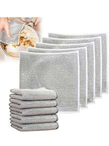 30pcs Multipurpose Steel Wool Cleaning Pads, Scratch-Resistant Scouring Pads For Cookware, Double-Layer Steel Wool Cleaning Cloth For Tableware, Time-Saving Kitchen Wet Wipes Cleaning Mat