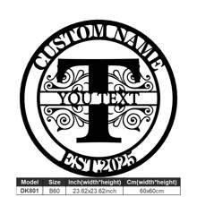 1 Fine Metal Art Logo - Personalized Last Name Logo, Name Design, Home Decoration With Custom Initials Thumbnail, Classic Style, Durable Wall-Mounted Wall Art Decoration For Theme Parties, Perfect Heartfelt Gifts For Friends And Family, Customizable Wedding Gifts.,Multi-Functional,Durable,Ornamental,Reusable,Exquisite,Stylish,High-Quality,Colorful,Modern,Custom,Personalized,Unique,Home Decor,Home Decor