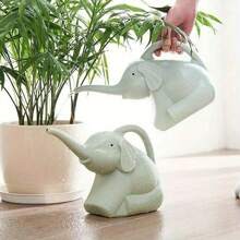 Charming Elephant Shaped Plastic Garden Watering Can - Durable Outdoor Irrigation Tool, Suitable For Home And Lawn Care