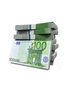 100PCS 147*82mm Banknotes, Realistic 100 Euro Banknotes Replica Currency Props, Mini Banknote Party Game Props Can Be Used As Movie Props, Party Decorations, Gag Gifts, Currency Origami Crafts, Copy Money, Fake Money, Fake Euro, Fake Banknotes, Copy100 Denominations Of Euro