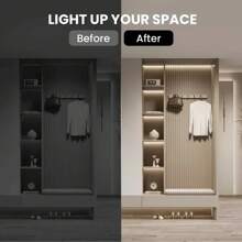 NBBUFF 3ft-50ft USB Button Switch Led Strip Light, 6500K White Light Suitable For Cupboard, Showroom Lighting, Mirror,Sewing Machine, Wardrobe, Staircase Night Lighting, Very Easy To Install