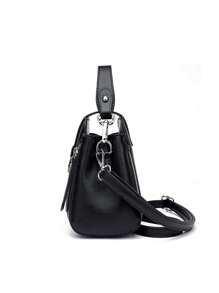 New Retro Classic Mini Locking Handbag Anti-Theft Crossbody Bag Casual One Shoulder Purse For Women, Minimalist Design