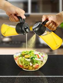 1pc 2-In-1 Olive Oil Sprayer And Dispenser, 500ml/17oz Cooking Oil Bottle For Cooking, Kitchen, Grilling, Air Fryer, Salad, Baking - Multicolor - View 10