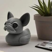3D Printed French Bulldog Decorative Figurine, Unique French Bulldog Duck Decor, Suitable For Home Decoration