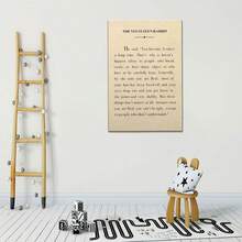 1 Pc The Velveteen Rabbit Vintage Book Page Literary Quote Poster Wooden Picture Frame, Ready To Hang, Canvas Print Wall Art For Room Decoration, Preppy Room Decor Aesthetic, Wall Decor, Perfect Home Decor Holiday Gift Decoration - Multicolor - View 6