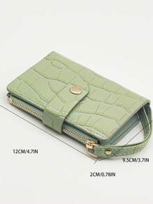 MINGYOU Mini carteira feminina multifuncional com estampa de crocodilo, porta-cartões para mulheres, carteira mini carteira, bolsa, carteira pequena, carteira fofa, carteira masculina, Carteira