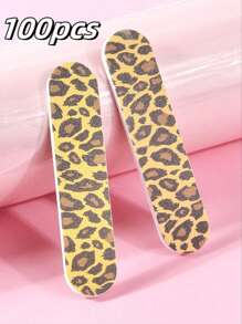 100pcs Professional Double-Sided Emery Nail Files, Fashion Style Manicure, Foot Care, Emery Board Tools, Abrasive Polishing Strips, Suitable For Beginners And Nail Salons