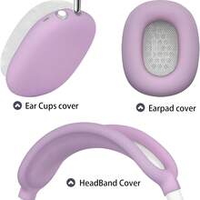 Funda protectora de silicona para Max (opciones de varios colores), diseño resistente al sudor Cobertor de auriculares - Morado - Ver 7