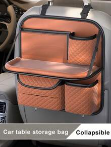 1 件汽车座椅靠背储物袋，多功能悬挂整理袋（包含 2 个随机挂钩，不含说明书花扣，但不会影响使用）