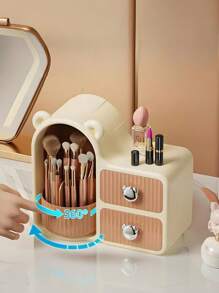 Beautiful Makeup And Jewelry Storage Box With Drawers, Plastic Material, Waterproof And Mildew-Proof, Suitable For Christmas, Valentine's Day, Chinese New Year, And Gifts,For Holiday Beach, Bathroom Collection, Bedroom Collection, Large Capacity