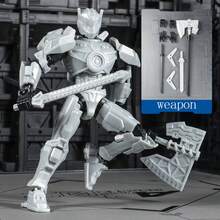 1pc, 4.7inch Lucky T13 Robot Humanoid Toy Model 13 Multi-Joint Movable, 3D Printed Bionic Craft, Suitable For Teenagers Birthday Gifts, Festival Gifts, Party Gifts, Living Room Desktop Ornaments, Bedroom Desktop Ornaments - Multicolor - View 4