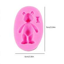 Tie Plush Bear DIY Handmade Fragrance Gypsum Multifunctional Silicone Mold - Pink - View 5