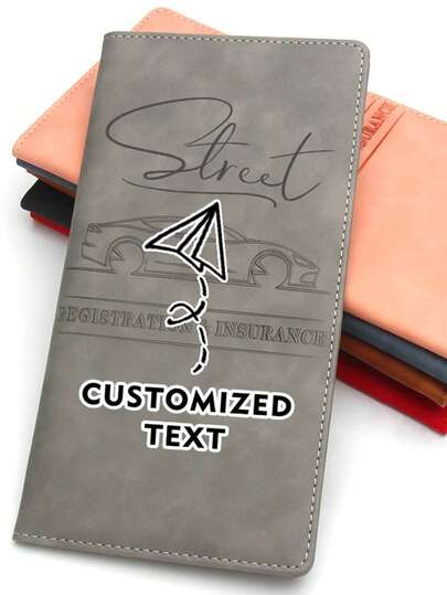 [Customized] Multifunctional Travel Card Holder Clutch - Can Customize Your Own Text, Lightweight Foldable Zipper Pouch, With Mesh Pocket, Sporty Red Design, Suitable For Passport, ID, Credit Cards And Phone Storage