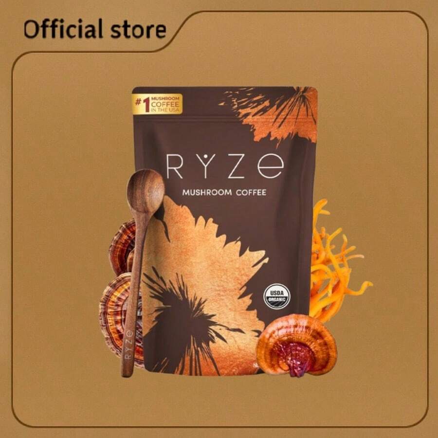 Mushroom Coffee Powder Superfood Blend - Immunity Boosting Coffee With Cordyceps, Reishi (Ganoderma Lucidum), Lion's Mane & 5 Medicinal Mushrooms - Organic Adaptogenic Energy, Focus Support & Antioxidants - Instant Hot/Cold Brew - 1件 - 查看 1