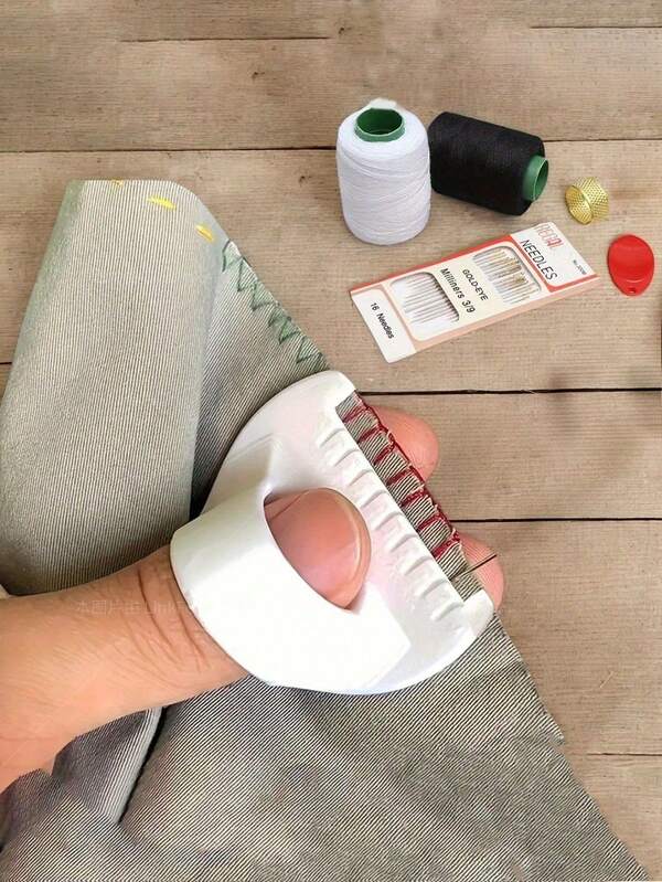 Ensemble d'outils de couture 6 pièces / 1 pièce outil de ourlet en plastique, espacement de 4 mm et 3 mm, fournitures de couture à la main, outils de couture maison DIY pour débutants et seniors, parfait pour les projets de couture à la main DIY, accessoires de couture | Design ergonomique | Surface lisse