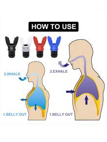 1 Piece Breathing Trainer With Adjustable Resistance, Use This Breathing Machine To Train Your Face And Improve Your Lung Capacity And Sleep Quality! - Multicolor - View 3
