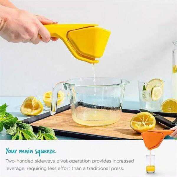 1pc Lemon Juicer, Multifunctional Manual Fruit Juice Squeezer, Suitable For Lemon, Orange, Apple And Other Fruits