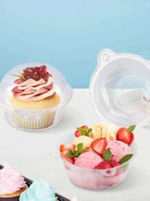 10 piezas/20 piezas/30 piezas Cajas para tartas con forma de cabeza de oso, duraderas y fáciles de almacenar para guardar caramelos, sándwiches y frutas; ideal para el hogar, restaurante, picnic y fiesta