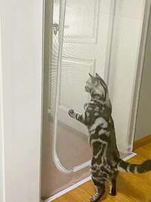 1 Piece,U-Shaped Zipper Screen Window,Self-Adhesive And Reusable Mosquito Nets For Windows, Anti-Mosquito Window Screens, Tulle, In Summer Washable Mesh,Insect Mosquito Nets For Window Screen Mesh Tulle Invisible Black Fiberglass Against Mosquitoes And Flies,Anti Cat Curtain, Preventing Pets From Entering And Leaving