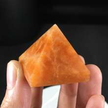 1pc Natural Crystal Pyramid Ornament, 3cm 7-Color Gemstone Pyramid