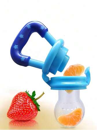 婴儿牙胶喂奶嘴带硅胶网袋，适合给婴儿喂水果蔬菜